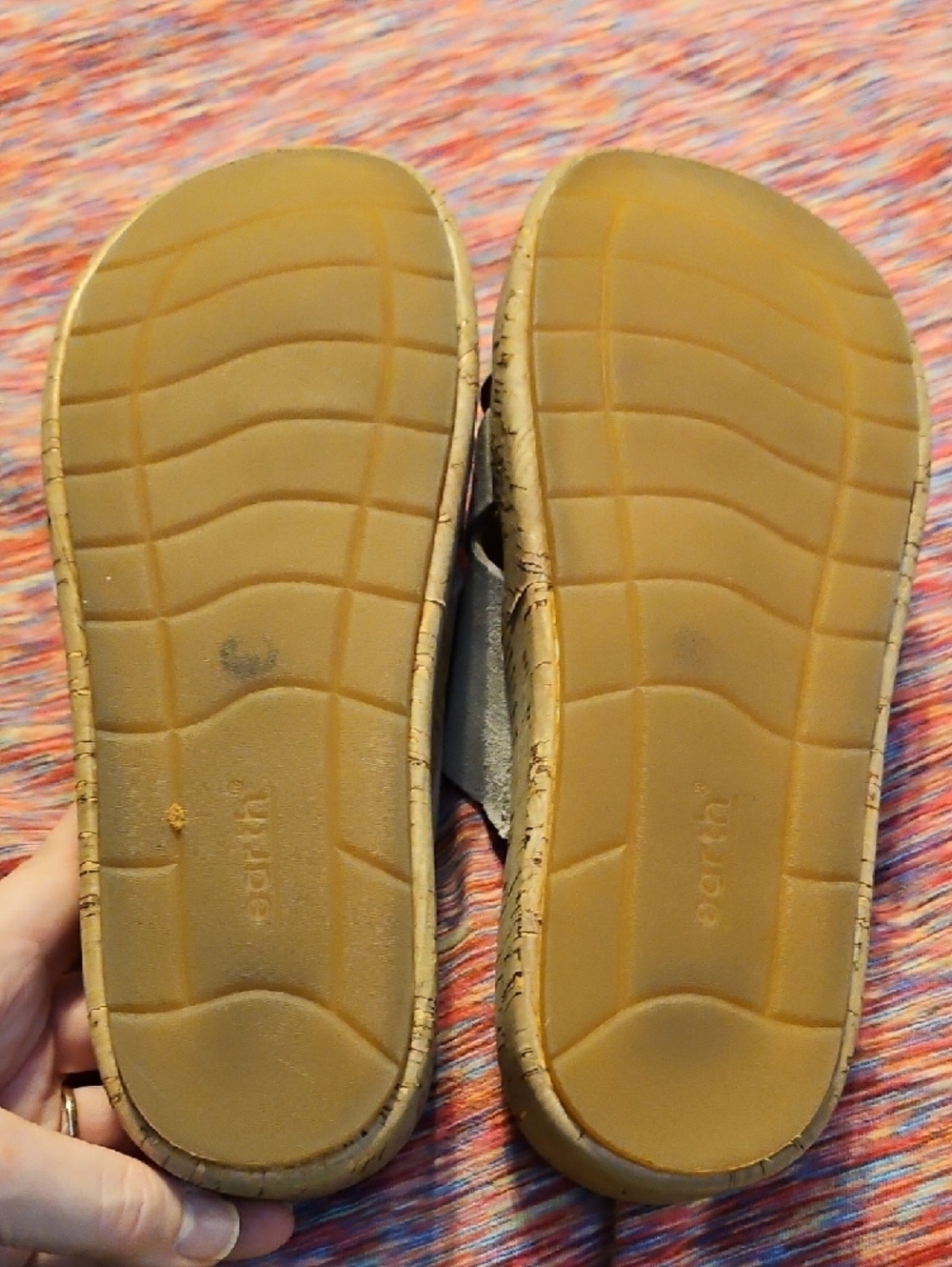 Earth Light Gray SCOUT Style Crisscross Cork Slide Mules - Picture 12 of 15